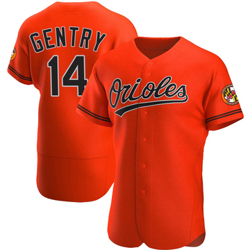 Craig Gentry Men's Authentic Baltimore Orioles Orange Alternate Jersey