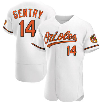 Craig Gentry Men's Authentic Baltimore Orioles White Home Jersey