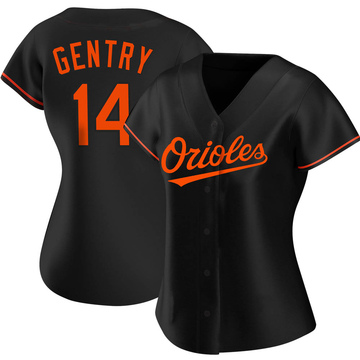 Craig Gentry Women's Authentic Baltimore Orioles Black Alternate Jersey