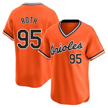 Houston Roth Men's Limited Baltimore Orioles Orange Cooperstown Collection Jersey