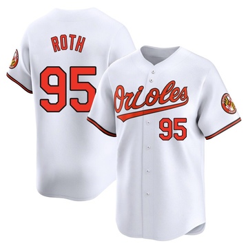 Houston Roth Men's Limited Baltimore Orioles White Home Jersey