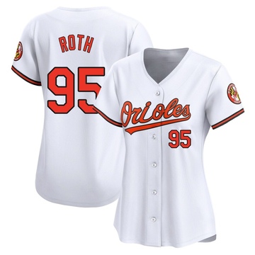 Houston Roth Women's Limited Baltimore Orioles White Home Jersey