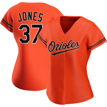 Jahmai Jones Women's Authentic Baltimore Orioles Orange Alternate Jersey