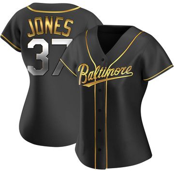 Jahmai Jones Women's Replica Baltimore Orioles Black Golden Alternate Jersey