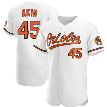 Keegan Akin Men's Authentic Baltimore Orioles White Home Jersey