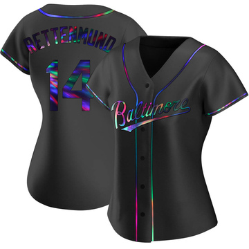 Merv Rettenmund Women's Replica Baltimore Orioles Black Holographic Alternate Jersey