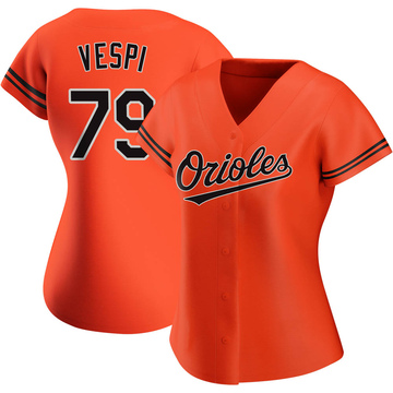 Nick Vespi Women's Authentic Baltimore Orioles Orange Alternate Jersey