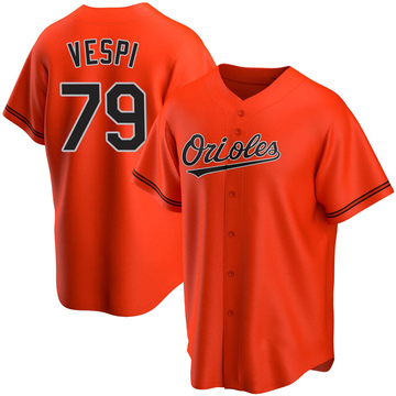 Nick Vespi Youth Replica Baltimore Orioles Orange Alternate Jersey