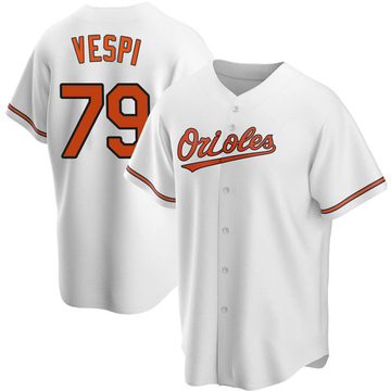 Nick Vespi Youth Replica Baltimore Orioles White Home Jersey