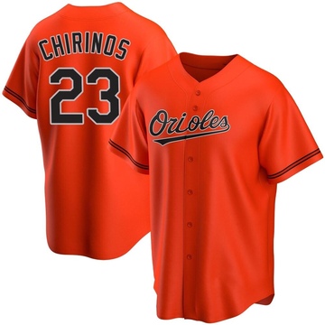 Robinson Chirinos Men's Replica Baltimore Orioles Orange Alternate Jersey