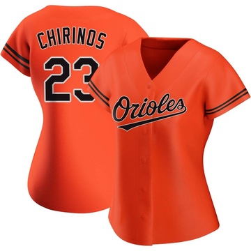 Robinson Chirinos Women's Replica Baltimore Orioles Orange Alternate Jersey