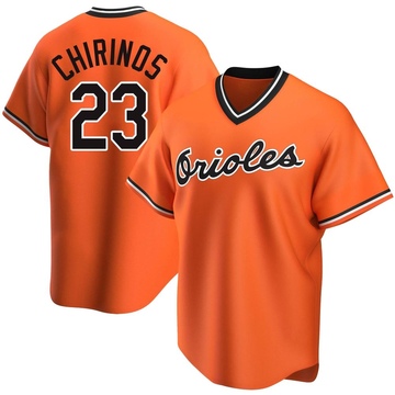 Robinson Chirinos Youth Replica Baltimore Orioles Orange Alternate Cooperstown Collection Jersey
