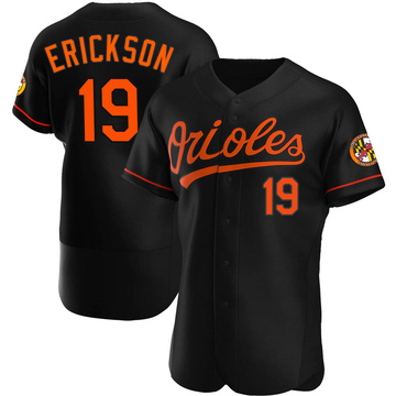 Scott Erickson Men's Authentic Baltimore Orioles Black Alternate Jersey