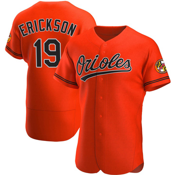 Scott Erickson Men's Authentic Baltimore Orioles Orange Alternate Jersey