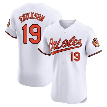 Scott Erickson Men's Elite Baltimore Orioles White Home Jersey