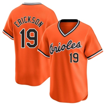 Scott Erickson Men's Limited Baltimore Orioles Orange Cooperstown Collection Jersey
