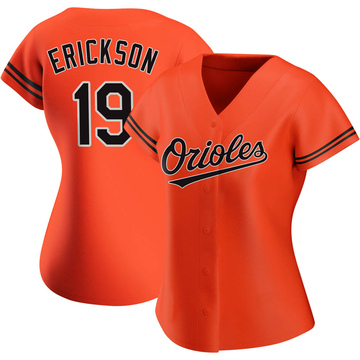 Scott Erickson Women's Authentic Baltimore Orioles Orange Alternate Jersey