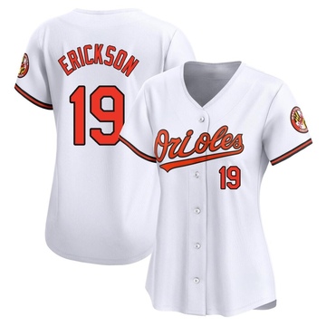 Scott Erickson Women's Limited Baltimore Orioles White Home Jersey