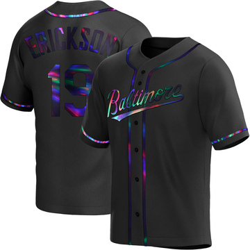 Scott Erickson Youth Replica Baltimore Orioles Black Holographic Alternate Jersey