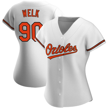 Toby Welk Women's Authentic Baltimore Orioles White Home Jersey