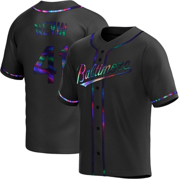 Tyler Nevin Youth Replica Baltimore Orioles Black Holographic Alternate Jersey