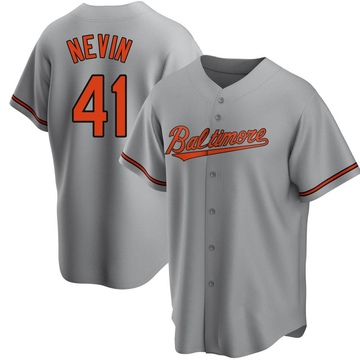 Tyler Nevin Youth Replica Baltimore Orioles Gray Road Jersey