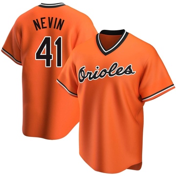 Tyler Nevin Youth Replica Baltimore Orioles Orange Alternate Cooperstown Collection Jersey